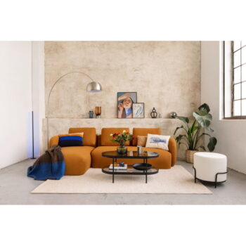 Rohová pohovka z textílie buklé v horčicovej farbe (ľavý roh) Imola – Bonami Selection – Obrázok 7