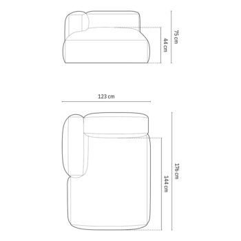 Béžový modul pohovky (ľavý roh) Martina – Micadoni Home - Image 6