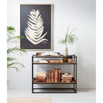 Čierno-hnedý konzolový stolík 38x90 cm Rivoli – Unique Furniture – Obrázok 3