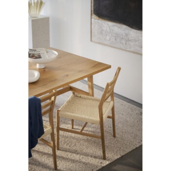 Jedálenský stôl v dekore duba v prírodnej farbe 100x220 cm Plainfield – Rowico - Image 3
