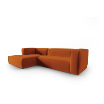 Oranžová zamatová rohová pohovka Mackay – Cosmopolitan Design - Image 2