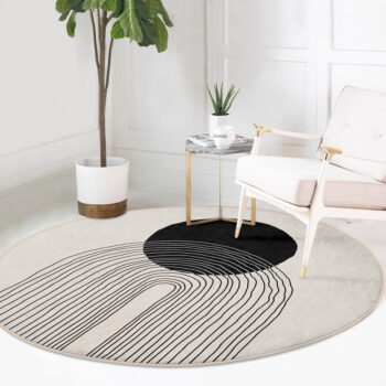Krémovobiely prateľný okrúhly koberec ø 120 cm Comfort – Mila Home - Image 2