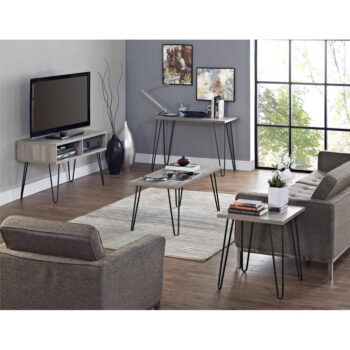 Sivý TV stolík v dekore duba 107x63 cm Owen – Støraa - Image 3