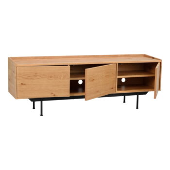 TV stolík v dekore duba v prírodnej farbe 160x56 cm Brewerton - Rowico – Obrázok 3