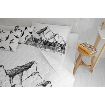 Prešívaná deka a obliečka na vankúš v súprave z bavlneného saténu 140x200 cm – Butter Kings – Obrázok 2