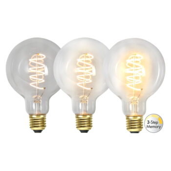 Teplá LED/filamentová žiarovka so stmievačom E27, 4 W Spiral Filament – Star Trading - Image 5