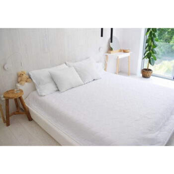 Biely mušelínový prešívaný pléd 210x240 cm Plain Muslin – Butter Kings – Obrázok 3