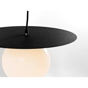 Čierne závesné svietidlo so skleneným tienidlom ø 40 cm Skiva Ball – CustomForm - Image 5