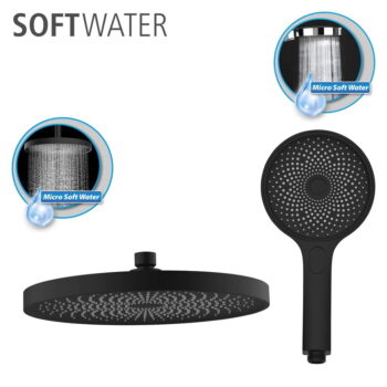 Čierny sprchový set z nerezovej ocele 120 cm Soft Water - Wenko – Obrázok 5