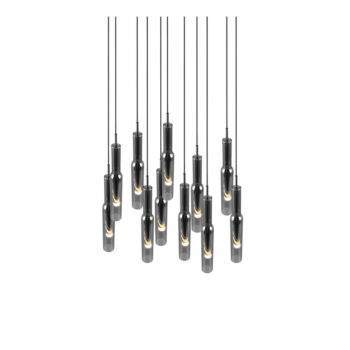 LED závesné svietidlo so skleneným tienidlom ø 50 cm v striebornej farbe Lucent – Trio Select - Image 4