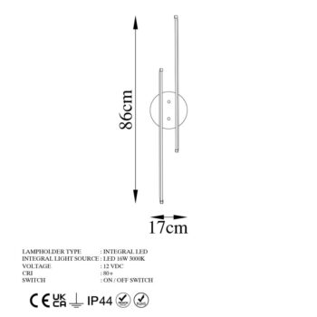 LED nástenné svietidlo v zlatej farbe Umut – Opviq lights - Image 7