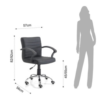 Čierna kancelárska stolička na kolečkách Tomasucci Pany - Image 2
