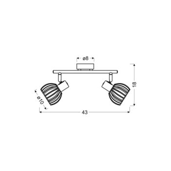 Stropné svietidlo v bielo-prírodnej farbe ø 10 cm Atarri – Candellux Lighting - Image 4