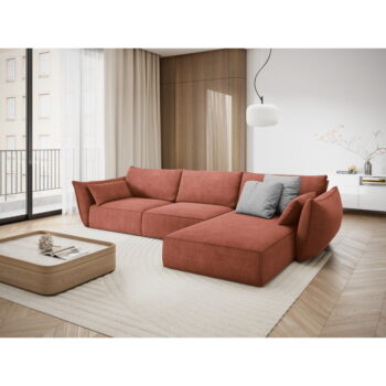 Červená rohová pohovka (pravý roh) Vanda - Mazzini Sofas - Image 5
