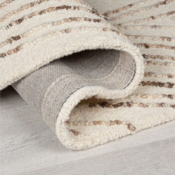 Hnedo-krémový vlnený koberec 120x170 cm Abstract Swirl – Flair Rugs - Image 3