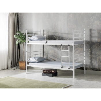 Biela poschodová detská posteľ 90x190 cm R70 – Kalune Design - Image 2