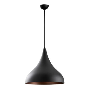 Čierne závesné svietidlo s kovovým tienidlom ø 41 cm Berceste – Opviq lights - Image 6