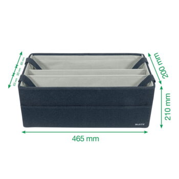 Tmavosivý látkový úložný box Hot Desking – Leitz - Image 4