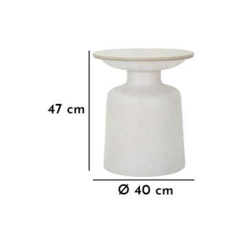 Okrúhly odkladací stolík s keramickou doskou ø 40 cm Fush – Mauro Ferretti – Obrázok 4