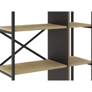Knižnica v dekore duba v prírodnej farbe 87,5x175 cm Ara – Marckeric - Image 5