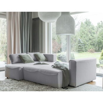 Svetlosivá rozkladacia rohová pohovka (variabilná) Homely Tommy – Miuform - Image 8