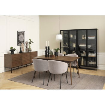 Hnedý rozkladací jedálenský stôl s doskou v dubovom dekore 150x90 cm Barrali – Unique Furniture - Image 3