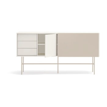 Béžovo-krémová nízka komoda s posuvnými dverami 180x91 cm Nube – Teulat – Obrázok 6