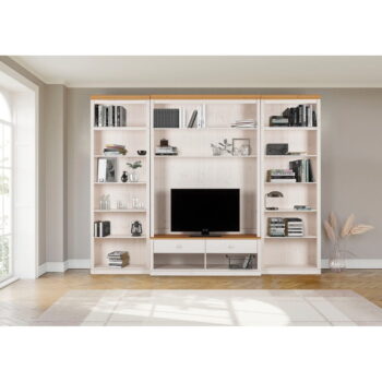 Biela TV zostava z borovicového dreva 288x223 cm Anita – Støraa - Image 3