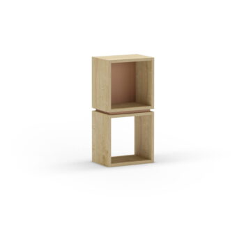 Knižnica v dekore duba v tehlovo-prírodnej farbe 32x66 cm Lofty – Marckeric – Obrázok 2