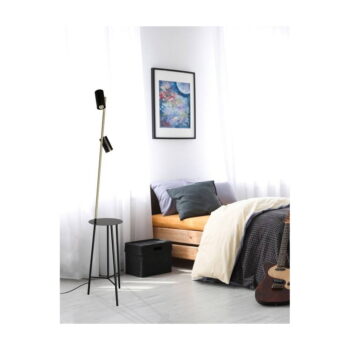 Čierna/v zlatej farbe stojaca lampa (výška 164 cm) Perret - Candellux Lighting - Image 2