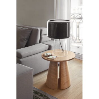 Okrúhly odkladací stolík v dekore duba ø 50 cm Cep – Teulat - Image 3