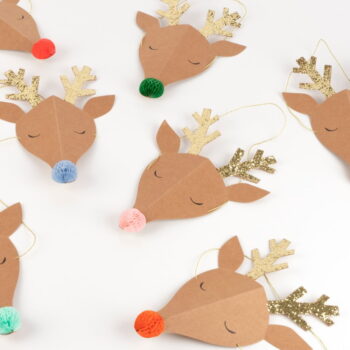 Párty čiapočky v súprave 6 ks Reindeer - Meri Meri - Image 4