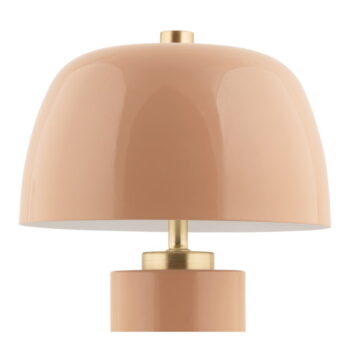 Béžová LED stmievateľná stolová lampa s kovovým tienidlom (výška 30 cm) Freya – Leitmotiv - Image 4