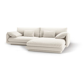 Biela rohová pohovka (pravý roh) Torino – Micadoni Home - Image 2