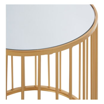 Okrúhle odkladacie stolíky so sklenenou doskou v súprave 2 ks Avantis – Premier Housewares - Image 5