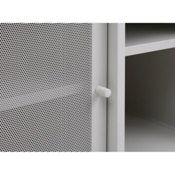 Biely kovový TV stolík 160x55 cm Veep – Unique Furniture – Obrázok 8