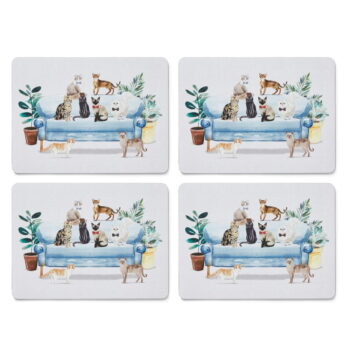 Korkové prestieranie 4 ks 21.5x29 cm Curious Cats - Cooksmart ® - Image 2