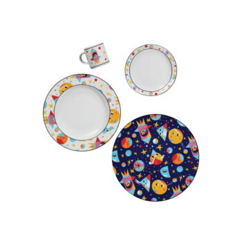 Porcelánová detská jedálenská súprava 4 ks – Hermia - Image 2