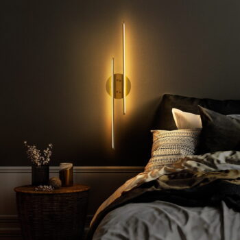 LED nástenné svietidlo v zlatej farbe Umut – Opviq lights - Image 3