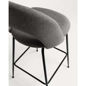 Sivé barové stoličky v súprave 4 ks (výška sedadla 63 cm) Mahalia – Kave Home - Image 6