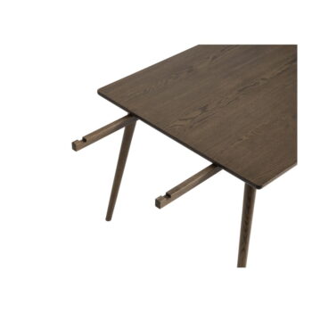 Hnedý rozkladací jedálenský stôl s doskou v dubovom dekore 150x90 cm Barrali – Unique Furniture - Image 11