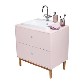Ružová závesná skrinka s umývadlom bez batérie 80x62 cm Color Bath – Tom Tailor – Obrázok 10