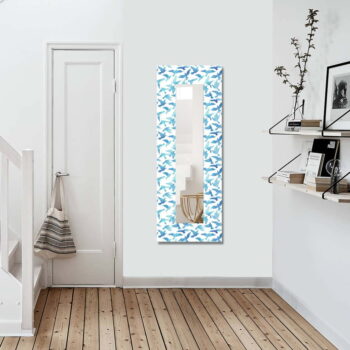 Nástenné zrkadlo s dreveným rámom 40x120 cm – Wallity - Image 3