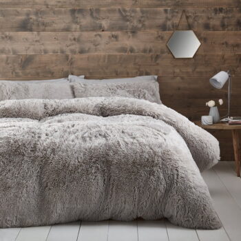 Svetlosivé mikroplyšové obliečky Catherine Lansfield Cuddly, 200 x 200 cm - Image 2
