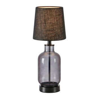 Čierna stolová lampa s tienidlom z juty (výška  43 cm) Costero – Markslöjd