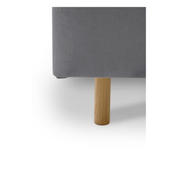 Sivá čalúnená dvojlôžková posteľ s roštom 160x200 cm Zee – Scandic – Obrázok 7