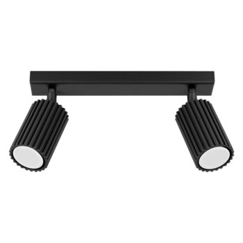 Čierne stropné svietidlo 6,5x30 cm Gleam – Nice Lamps