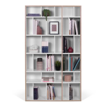 Biela knižnica TemaHome Group, šírka 108 cm - Image 3