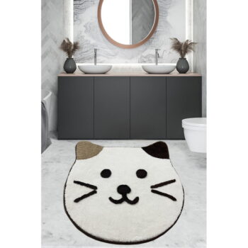Biela kúpeľňová predložka ø 90 cm Mani – Foutastic – Obrázok 2
