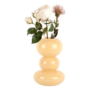 Svetložltá sklenená váza Bubbles – PT LIVING - Image 2